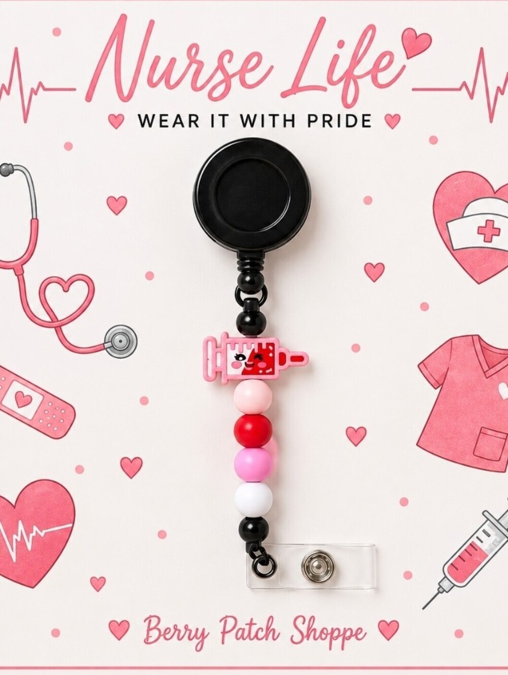 Nurse Medical Assistant Life Retractable Lanyard Cardholder ID Badge